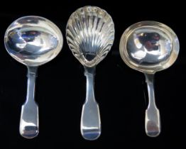 A George III silver Fiddle pattern caddy spoon, maker Thomas Wallis (II) & Jonathan Hayne, London,