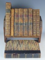 Bindings, nine assorted books including Monthly Museum, Life of Macklin, Vocal Cabinet and Burnes'