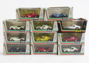 Model Box (Italy) 1:43 Scale Ferraris, and AC Shelby Cobras - mint or very near (apart from silver