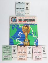 A 1966 Official World Cup Souvenir Programme, together with ticket stubs for Hillsborough, Eight