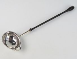 A George III silver toddy ladle, maker Ann Smith & Nathaniel Appleton, London, 1777, initialled,