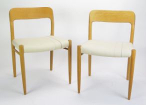 A Pair of J. L. Möller Höjbjerg Model No. 75 , designed 1954, dating from the 2000's these are still