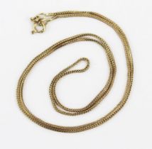 A 9ct Gold Snake Link Chain, 21.25" (54cm), stamped Balestra 375, 3.83g