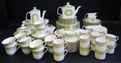 An extensive collection of Royal Doulton 'Sonnet' dinner and tea wares, includes tea pot, coffee