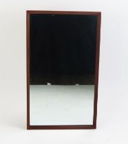 A Rowley Teak Framed Wall Mirror, 63x38cm