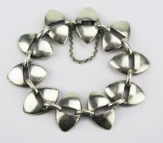 An Early Georg Jensen Sterling Silver 'Capsule' Bracelet, Model no. 106 designed by Nanna & Jørgen