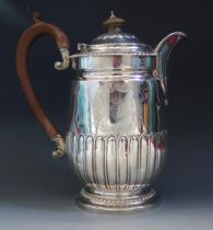 A George III coffee biggin, maker Rebecca Emes & Edward Barnard I, London, 1819, crested, of