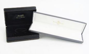 A PIAGET Ladies Leather Wristwatch Box / Ring Box and a Baume & Mercier box