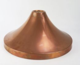 Thorn, a 1960/70's WZA 100C copper rise and fall circular lampshade, 44.5cm diameter.