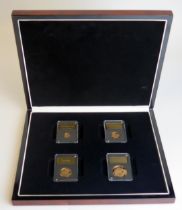 A Cased 2018 Double Sovereign _ Dover Straight, Sovereign _ Somme, Half Sovereign _ Loos and Quarter