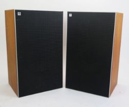 A pair of Leak Model 2060 Hi-Fi speakers, 65cm high.