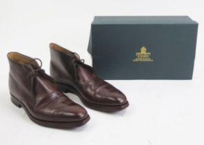 Crockett & Jones Tetbury Brown Calf City Sole Shoes, Size 7 E, incorrectly boxed with shoe bags