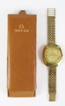An Omega Electronic f300Hz Gold Plated Wristwatch, reference no. 198.030, serial no. 34809546, circa