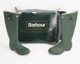Unused Barbour Wellington Boots, size 7, boxed