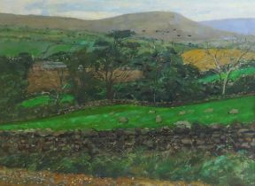 Jack E Millar RA (1921 - 2006), British artist, 'Pennine Way Norton in Ribblesdale', oil on board,