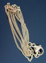 A 9ct Gold Curb Link Chain, 18.5" (47cm), hallmarked, 3.65g