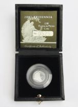 A Royal Mint 2007 Britannia £10 Platinum Proof Coin, 3.139g 99.95%. Boxed with COA no 0525.