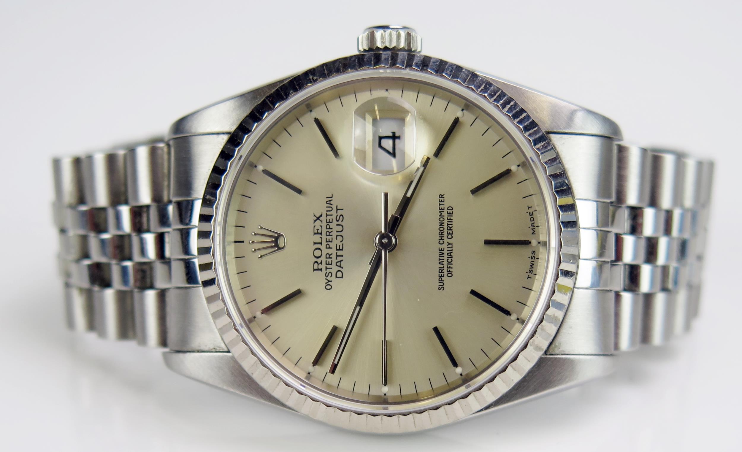 A ROLEX Gent's Oyster Perpetual Datejust S.C.O.C. Steel Cased Wristwatch on a 63600 Jubilee Bracelet - Image 6 of 10