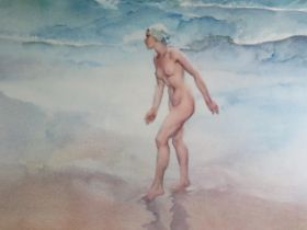 Sir William Russell Flint (1880 - 1969) Scottish artist and illustrator, 'Waves', pencil signed