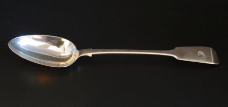 A Victorian provincial silver Fiddle pattern serving spoon, maker John Osment, Exeter, 1839,