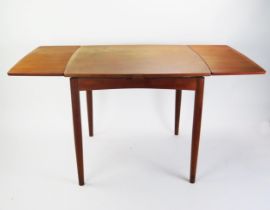 Am Ansager Möbler Danish Control Metamorphic Teak Extending Dining / Card Table with baize lined