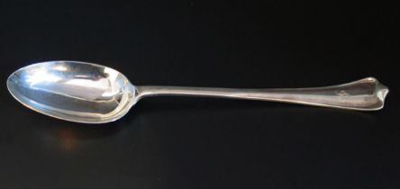 An Edward VII silver serving spoon, maker Henry Atkin, Sheffield, 1907, initialled, 29.5cm long,