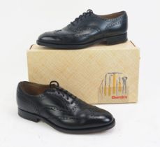 Church's Chetwynd Black Calf Leather Sole Shoes, Size 7.5 E, newly rebuilt and boxed with shoe bag