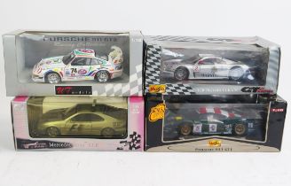 UT Models and Maisto Group of 1:18 Scale German Racing Cars including 721444 Porsche 911 GT2,