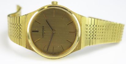 A LONGINES Gent's Gold Plated Manual Wind Wristwatch, Ref: 4148, 33mm case, back no. 17. 869. 078,