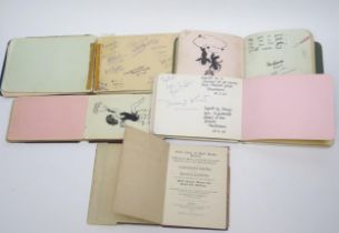 A Selection of Autograph books including signatures Adam Faith, etc.