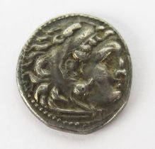 Alexander The Great Silver Drachm, c. 7.6mm, 4.21g