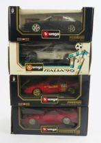 Burago Ferrari Collection, 1:18 Scale including F40, 456 GT, 348tb Evoluzione and Testarossa -