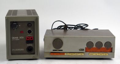 Quad 33 Control pre-amplifier (serial no 6341) and Quad 303 Power Amplifier (serial no 11608) with