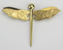 A 9ct Gold Dragonfly Brooch, Birmingham millennium hallmark, 66.7mm wingspan, 9.69g