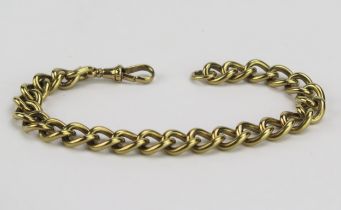 A 9ct Gold Curb Link Bracelet, 8.25" (21cm), all links stamped 9 .375, 31.85g