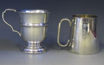 An Edward VIII silver christening mug, maker Dennison, Wigley & Co, Birmingham, 1936, initialled, of