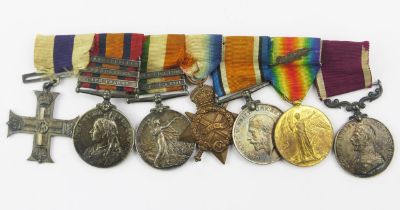 An Military Cross group of seven to J Wreford K.O.S.B. includes Military cross, Queens South