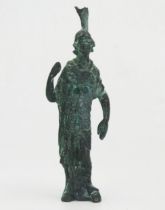 After the antique, a bronze study of the goddess Minerva, 13.5cm high, The original found in the