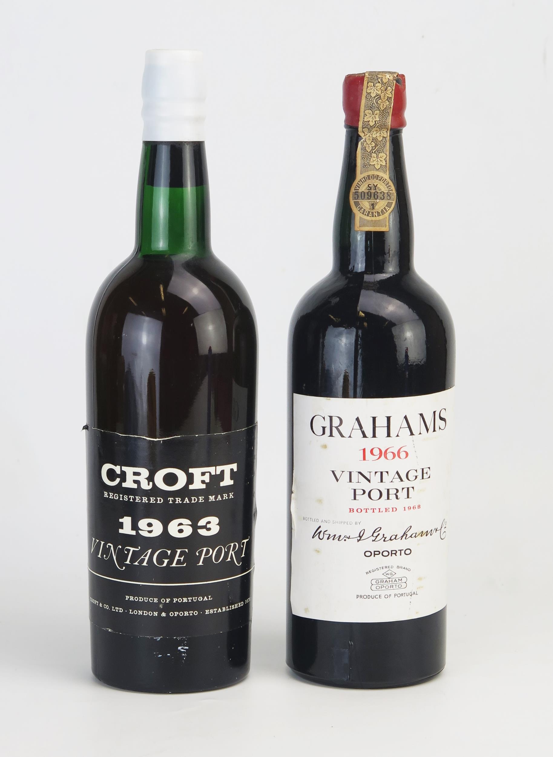 A Bottle of Croft 1963 Vintage Port and a bottle of Graham's 1966 vintage port