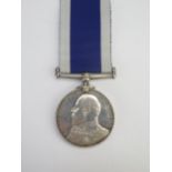 An Edward VII Royal Navy Long Service & Good Conduct Medal to Charles Rushton. C.P.O. H.M.S.