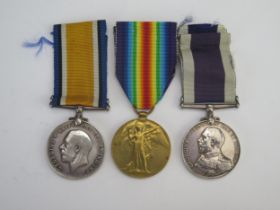 A World War I group of three to CH. 20368. Pte. J. J. Tidbury. R.M.L.I. includes War and Victory
