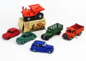 Dinky Group Including Morris Oxford, Austin Taxi, 25f Market Gardner's Lorry, Bedford Tipping