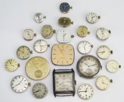 A Selection of OMEGA, ROLEX, JAEGER-LeCOULTRE, ZENITH and LONGINES Movements and Dials including