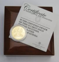 * A Tristan Da Cunha 2008 22ct Gold Trafalgar Guinea in the original London Mint Office presentation