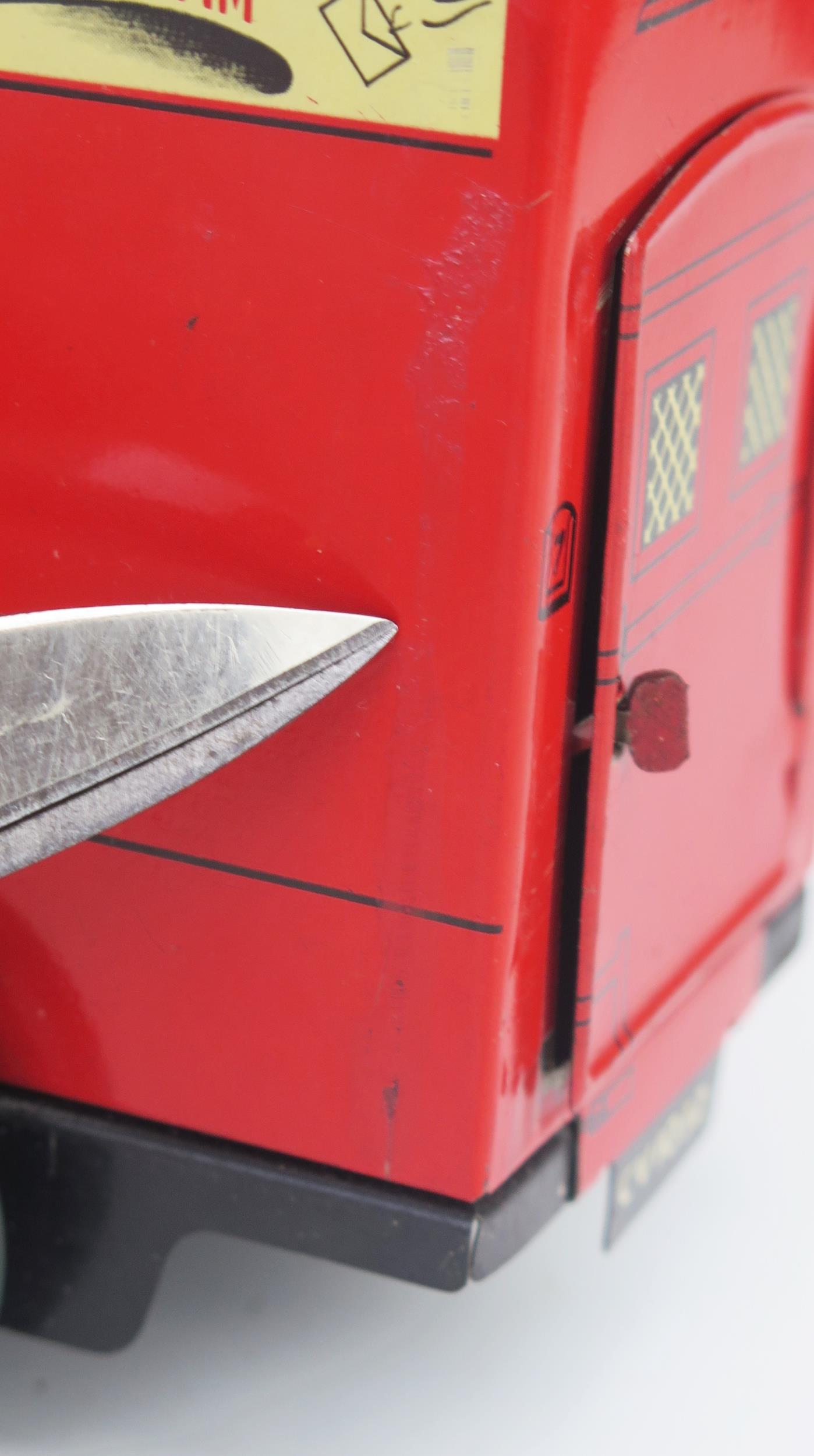 Rare Chad Valley Clockwork Tinplate Royal Mail Van CV 1032 in red "ROYAL MAIL" and "GR VI" crest - Image 7 of 8