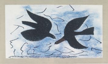 Georges Braque (1882 - 1963) French artist and printmaker, 'Les deux Oiseaux' 1956, coloured etching