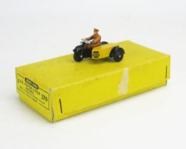 Dinky 270 (44b) AA Motorcycle Patrol Trade Box for 6, with 1 model, black bike and yellow sidecar