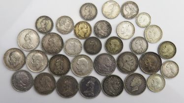 Sheet of shillings 1816 / 19 / 26 / 34 / 17 etc. with sixpences 1817 x 2 34 etc. (some better