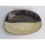 A Winslow Studio Pottery Moulded Dish, 46x35cm