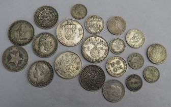 Mixed silver World group of 20 coins - some better grade